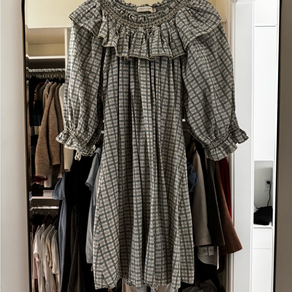 Christy Dawn Plaid Ruffle Dress
